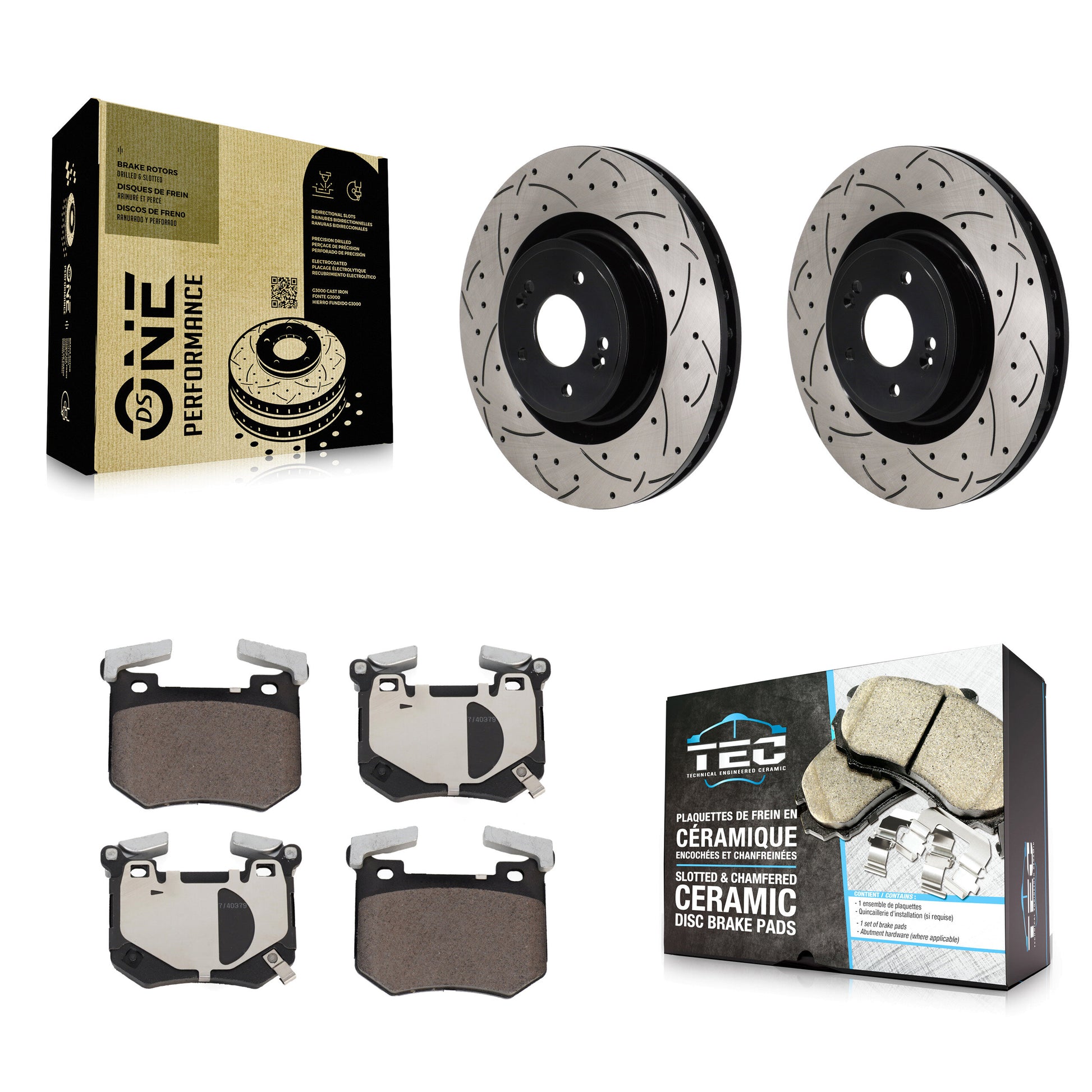 Disc Rotors and Ceramic Brake Pads Kit-KDT-102074
