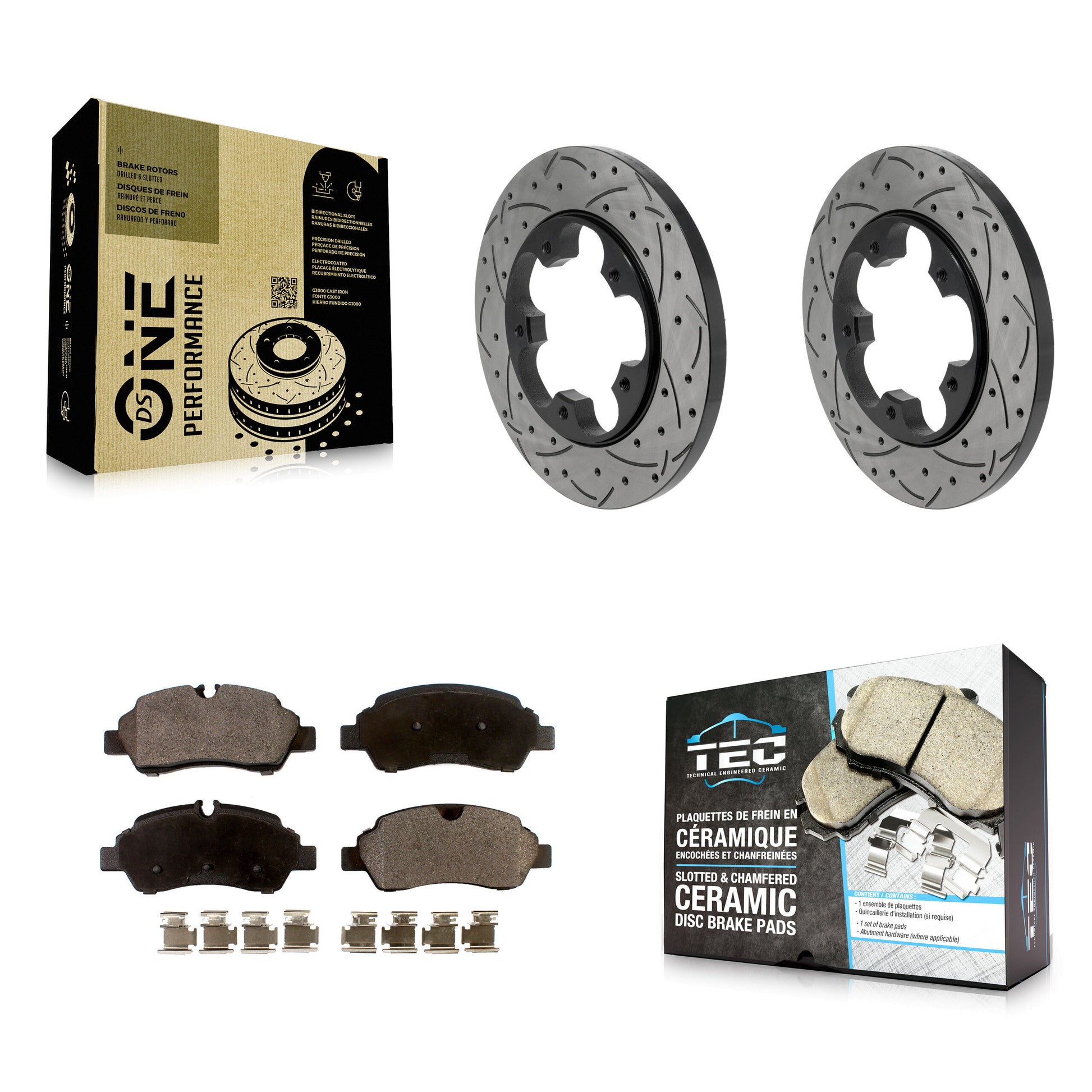 Disc Rotors and Ceramic Brake Pads Kit-KDT-102075