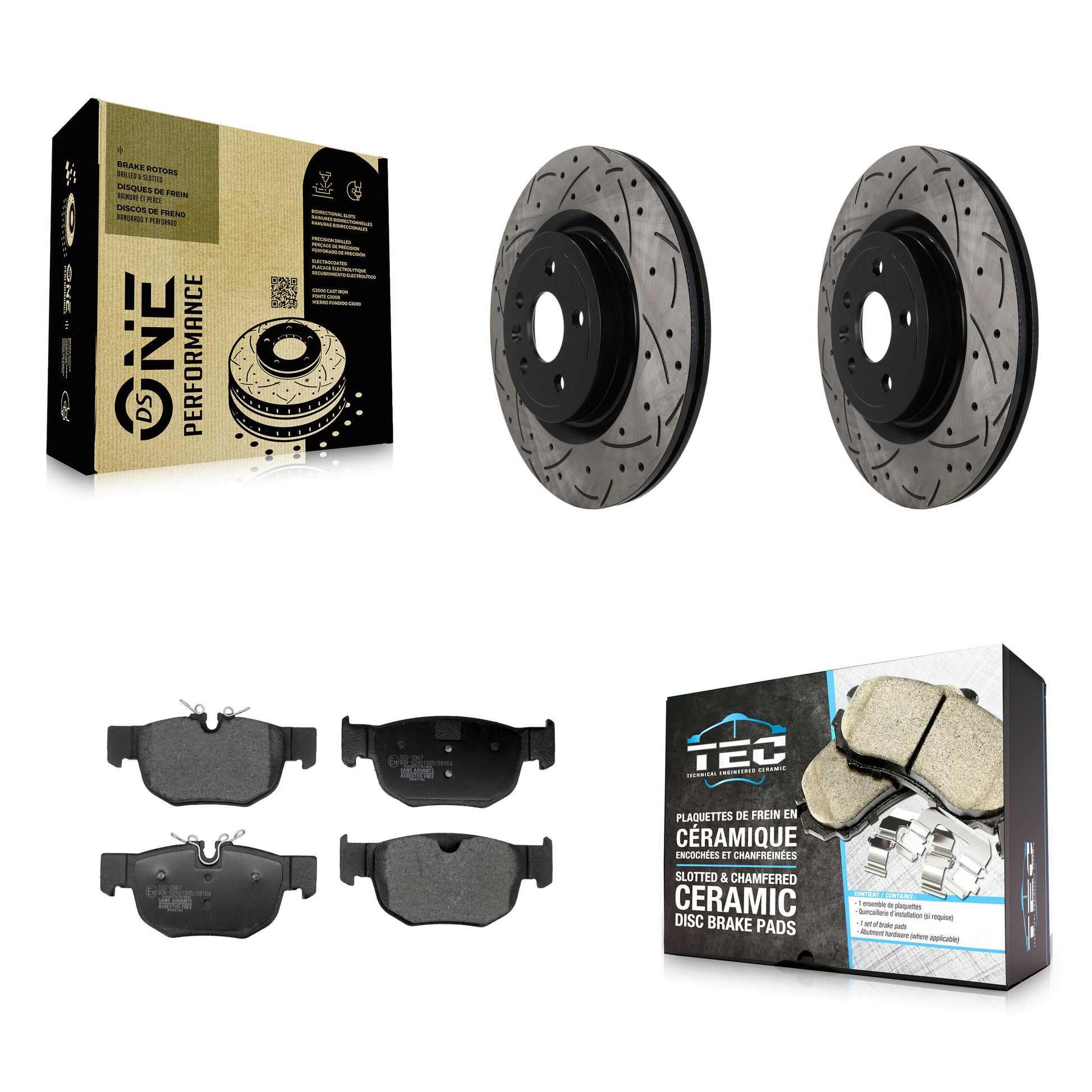 Disc Rotors and Ceramic Brake Pads Kit-KDT-102087