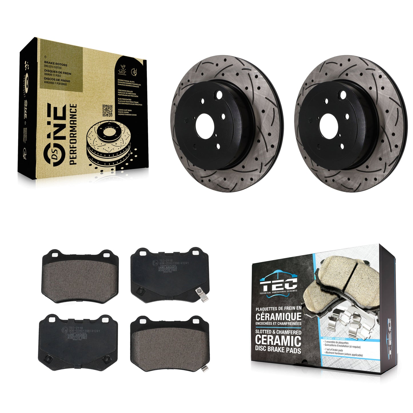 Disc Rotors and Ceramic Brake Pads Kit-KDT-102088 Kit.bestparts.ca