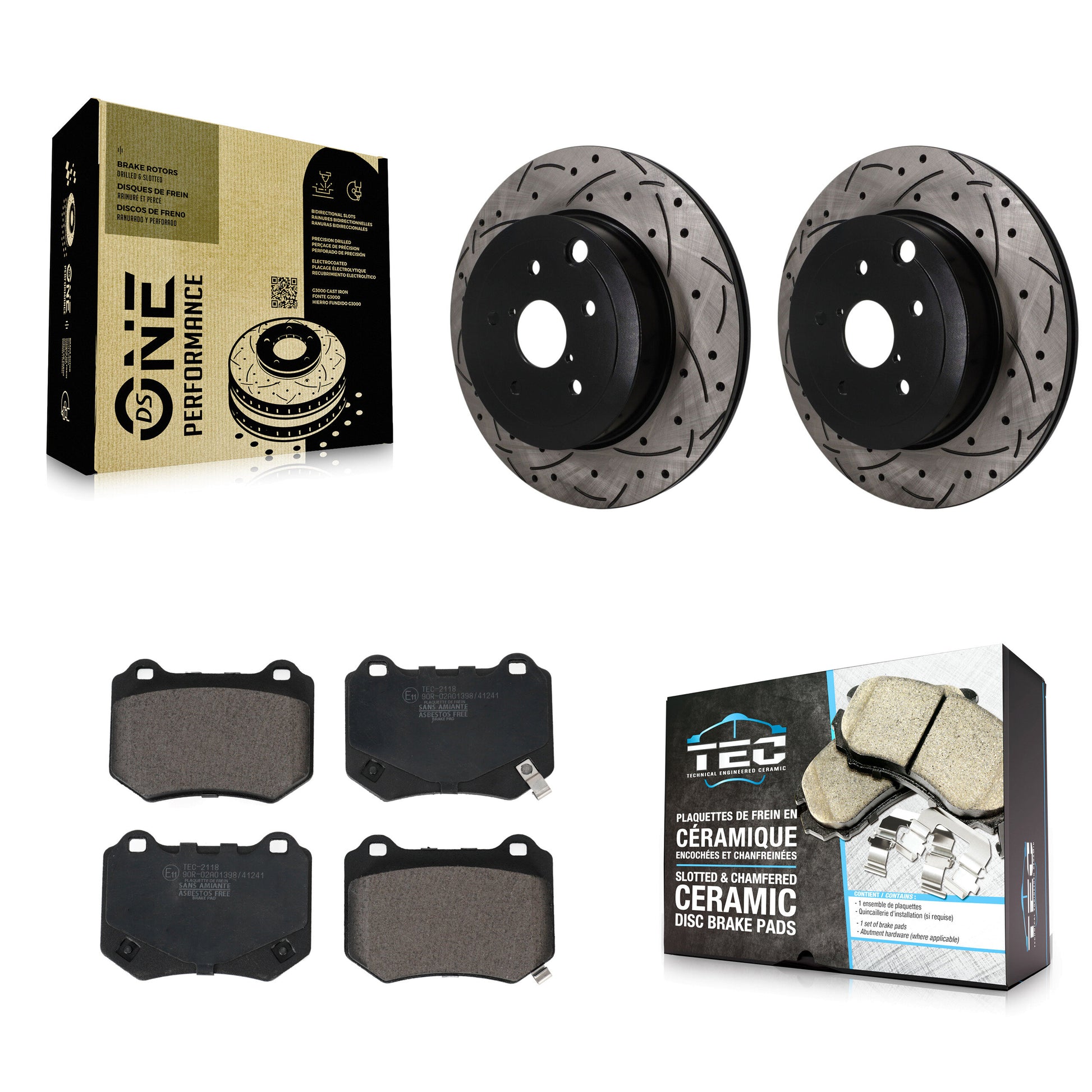 Disc Rotors and Ceramic Brake Pads Kit-KDT-102088