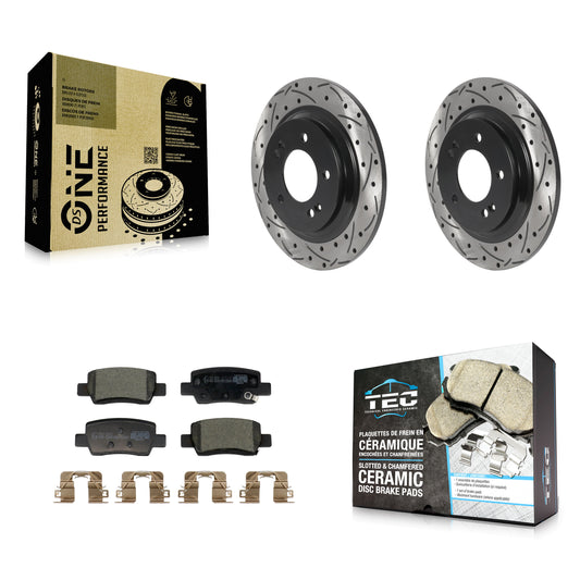 Coated Disc Rotors and Ceramic Brake Pads Kit-KDT-102163