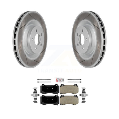 Coated Slotted Disc Rotors and Semi-Metallic Brake Pads Kit-KGA-100084 - Kit.bestparts.ca