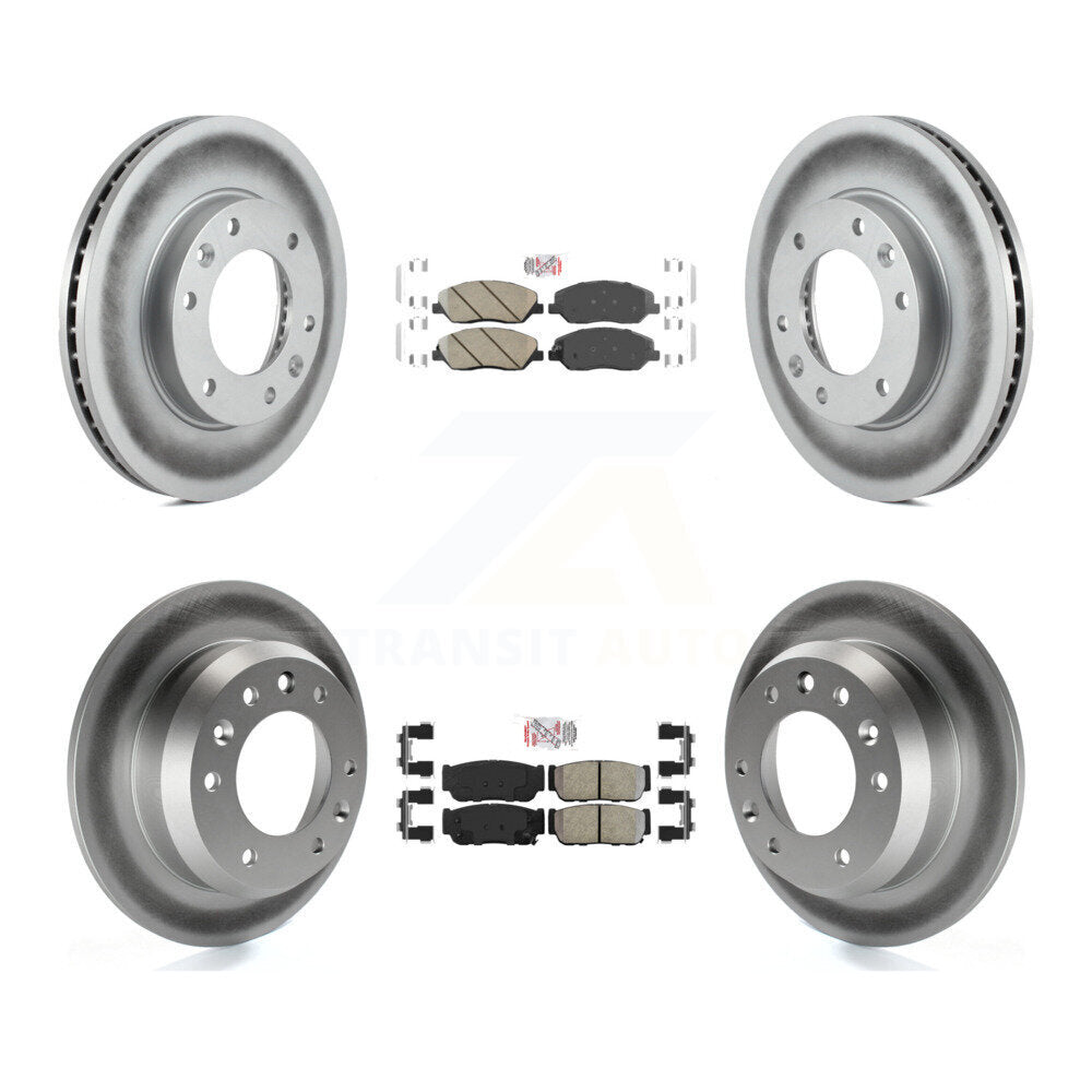 Disc Rotors and Ceramic (Front) & Semi-Metallic (Rear) Brake Pads Kit-KGA-101112 - Kit.bestparts.ca