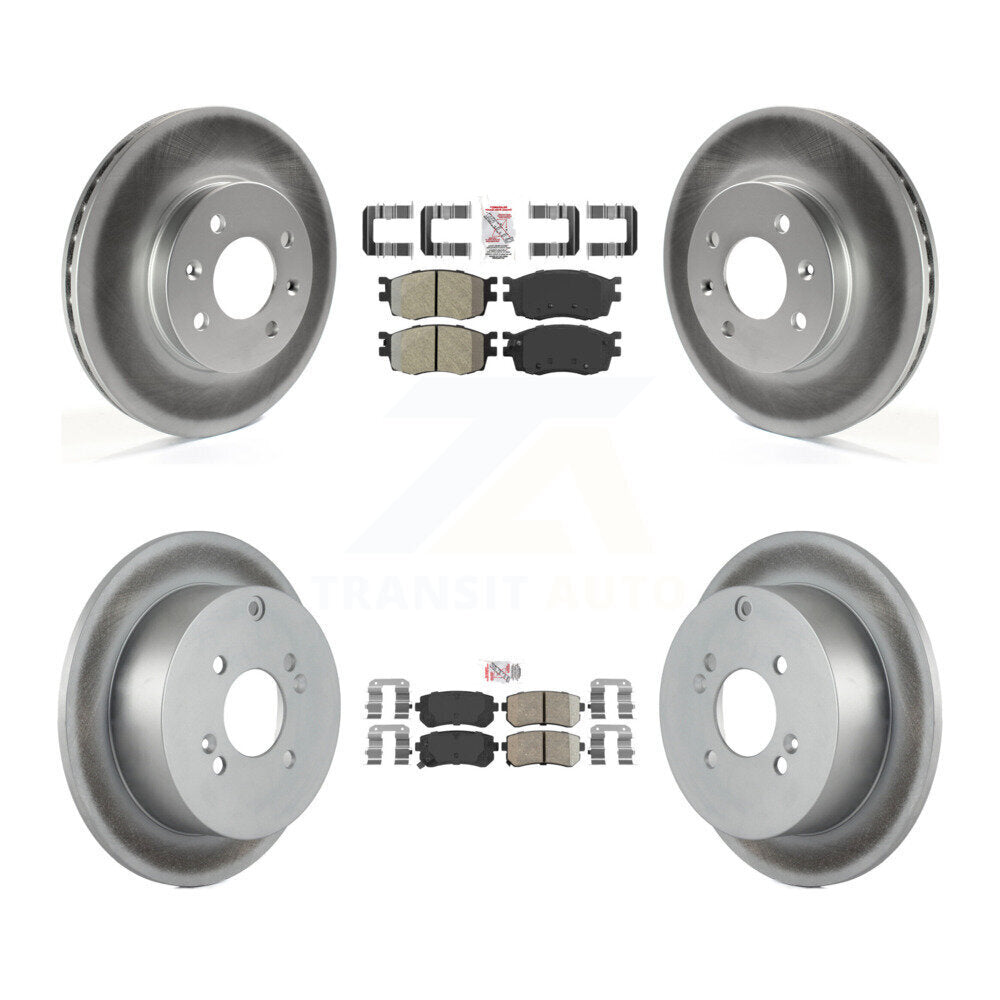 Disc Rotors and Semi-Metallic (Front) & Ceramic (Rear) Brake Pads Kit-KGA-101650 - Kit.bestparts.ca