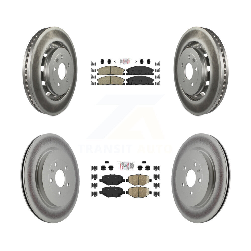 Disc Rotors and Ceramic (Front) & Semi-Metallic (Rear) Brake Pads Kit-KGA-102046 - Kit.bestparts.ca