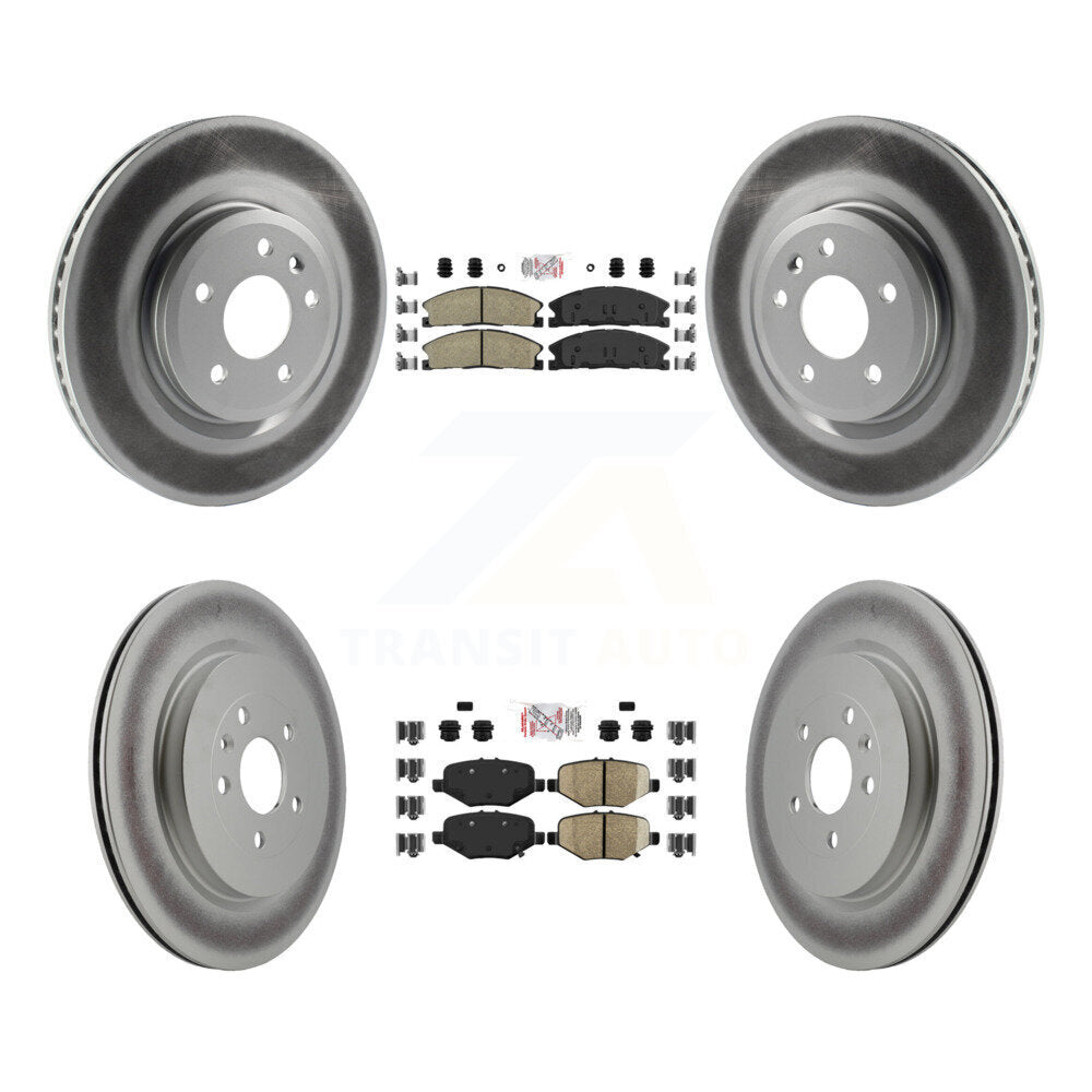 Disc Rotors and Ceramic (Front) & Semi-Metallic (Rear) Brake Pads Kit-KGA-102054 - Kit.bestparts.ca