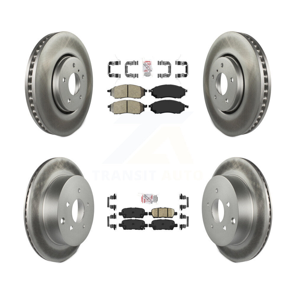 Disc Rotors and Semi-Metallic (Front) & Ceramic (Rear) Brake Pads Kit-KGA-102184