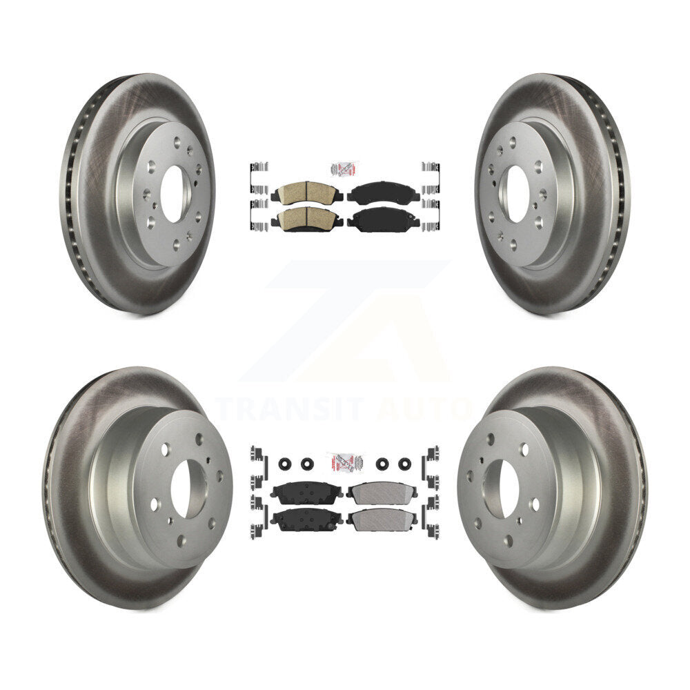 Disc Rotors and Ceramic (Front) & Semi-Metallic (Rear) Brake Pads Kit-KGA-102392 - Kit.bestparts.ca