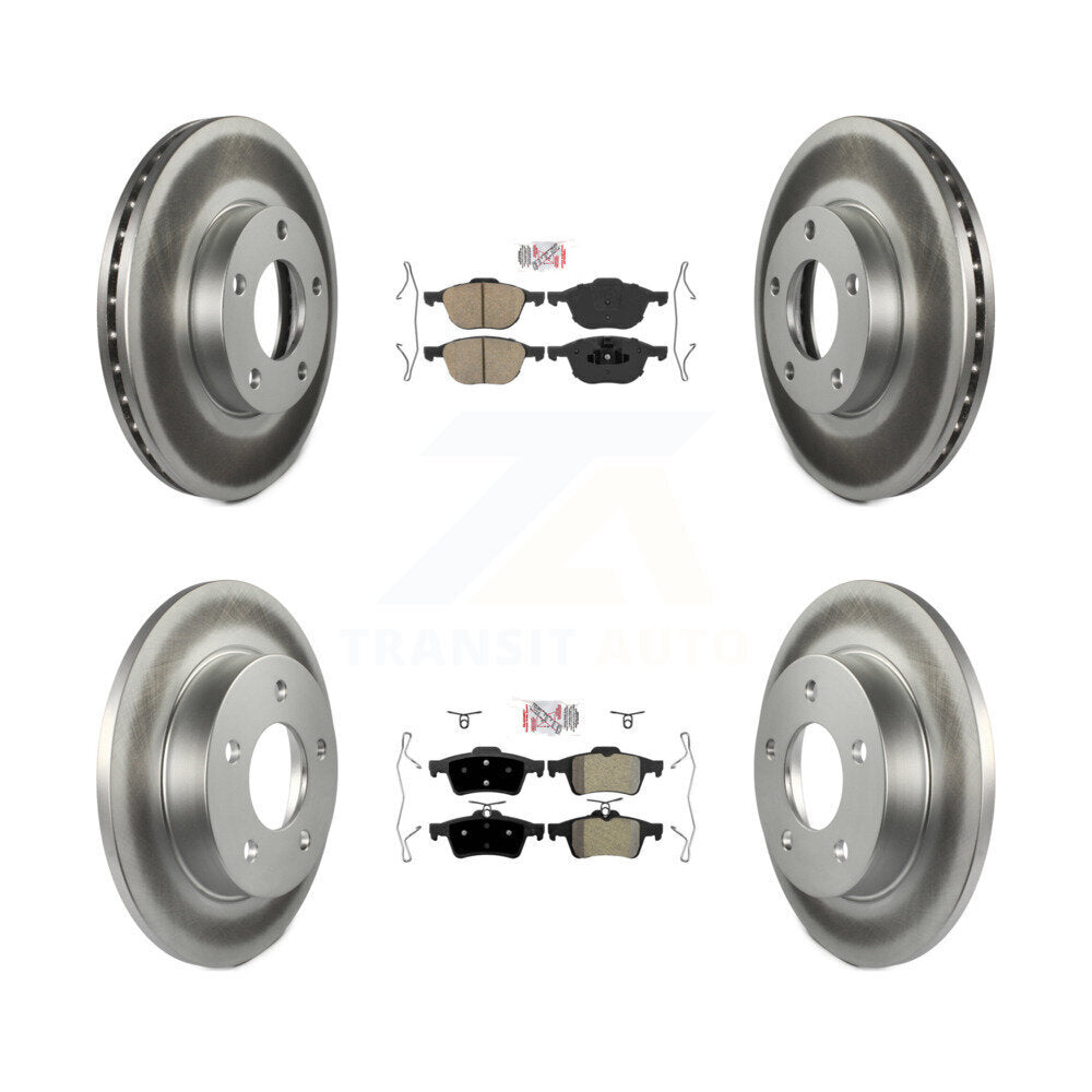 Disc Rotors and Ceramic (Front) & Semi-Metallic (Rear) Brake Pads Kit-KGA-102444 - Kit.bestparts.ca