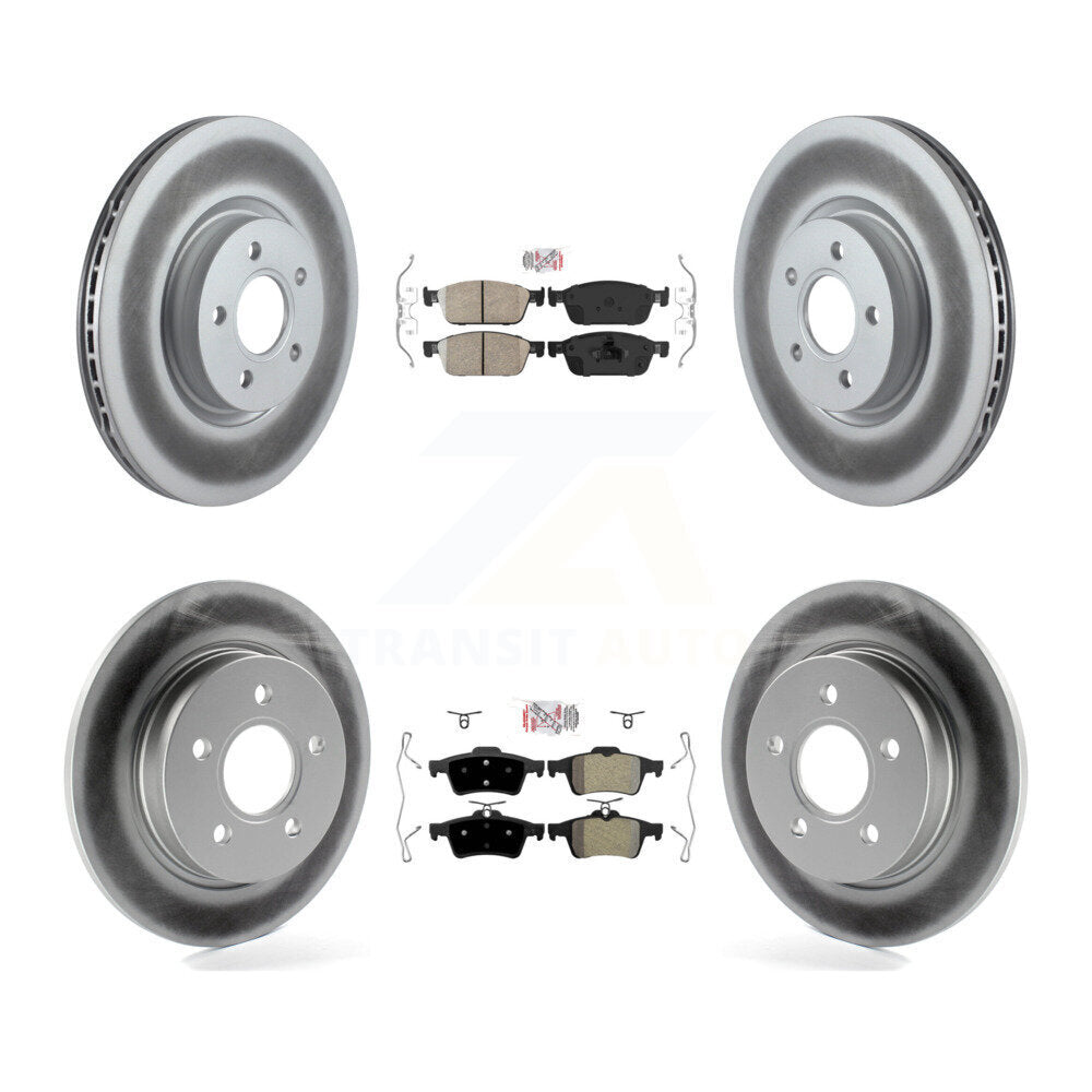 disc rotors and ceramic front semi metallic rear brake pads-kga-102468 - Kit.bestparts.ca