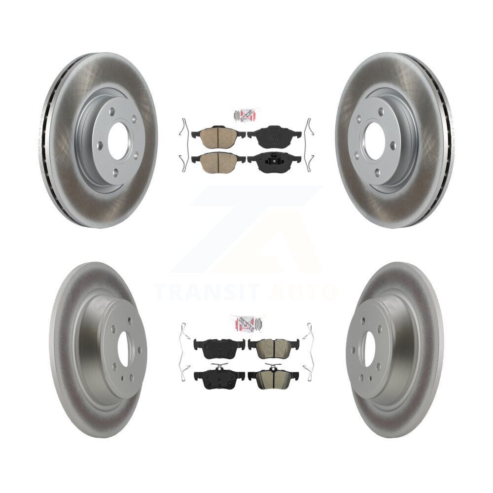 Disc Rotors and Ceramic (Front) & Semi-Metallic (Rear) Brake Pads Kit-KGA-102555 - Kit.bestparts.ca