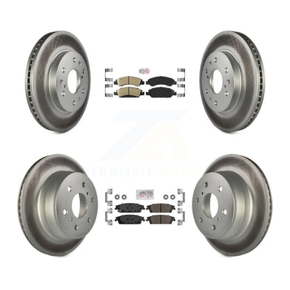 Disc Rotors and Ceramic (Front) & Semi-Metallic (Rear) Brake Pads Kit-KGA-102662 - Kit.bestparts.ca