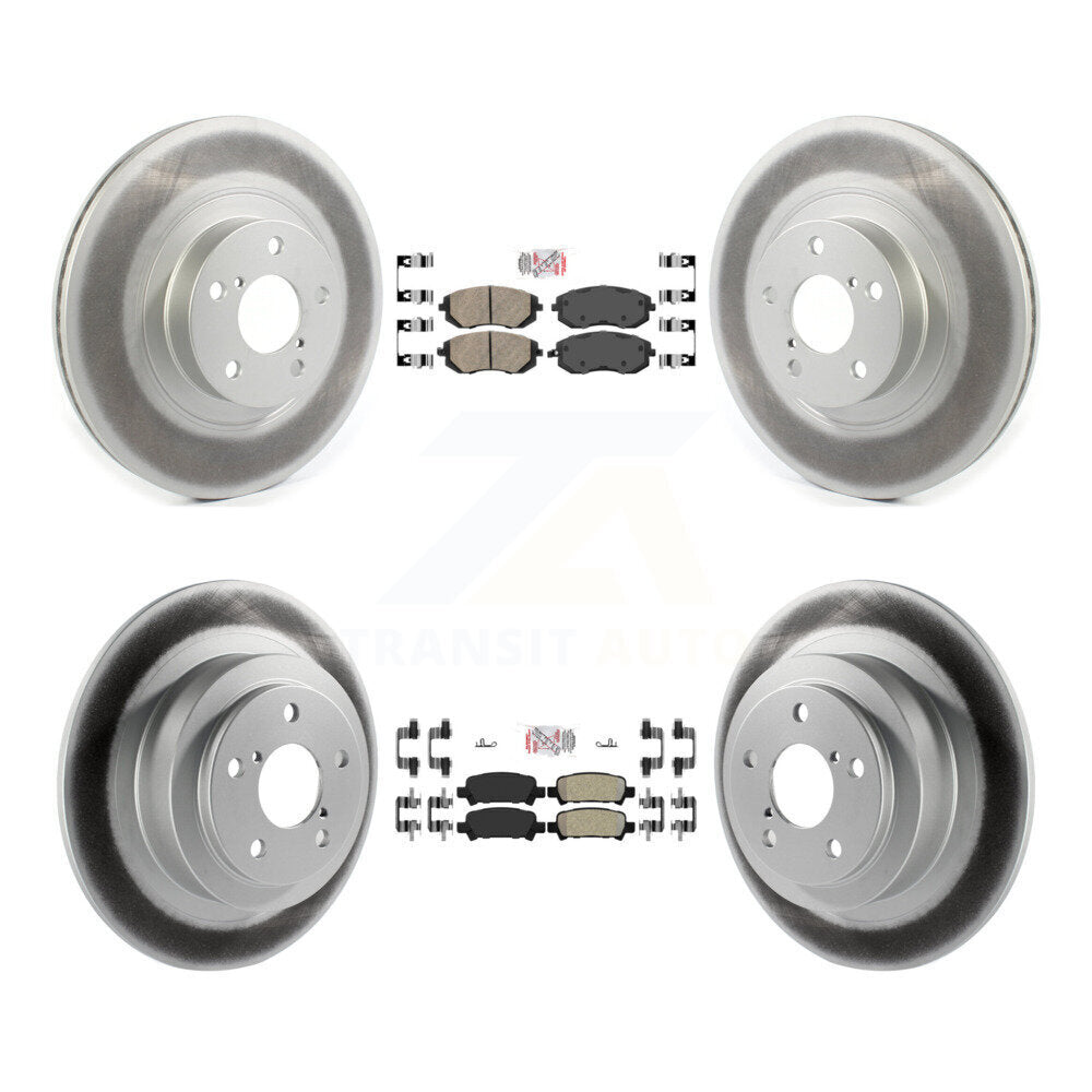 Disc Rotors and Ceramic (Front) & Semi-Metallic (Rear) Brake Pads Kit-KGA-103298 - Kit.bestparts.ca