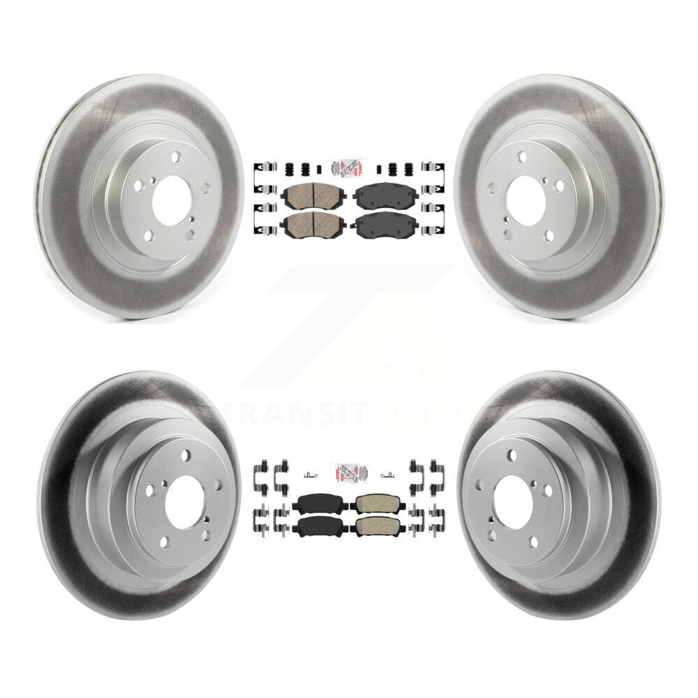 Disc Rotors and Ceramic (Front) & Semi-Metallic (Rear) Brake Pads Kit-KGA-103299 - Kit.bestparts.ca