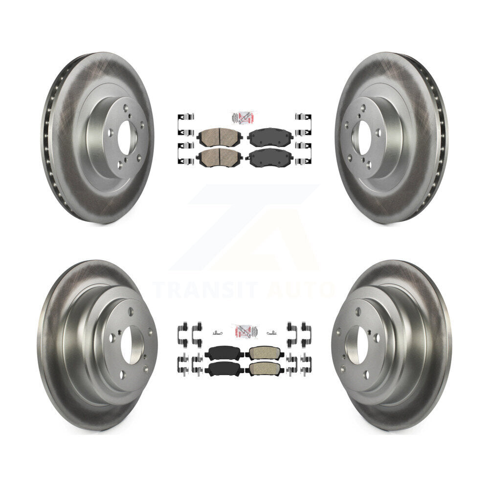 Disc Rotors and Ceramic (Front) & Semi-Metallic (Rear) Brake Pads Kit-KGA-103302 - Kit.bestparts.ca