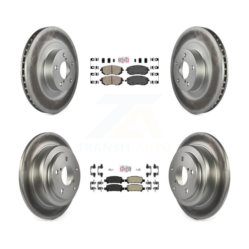 Disc Rotors and Ceramic (Front) & Semi-Metallic (Rear) Brake Pads Kit-KGA-103303 - Kit.bestparts.ca