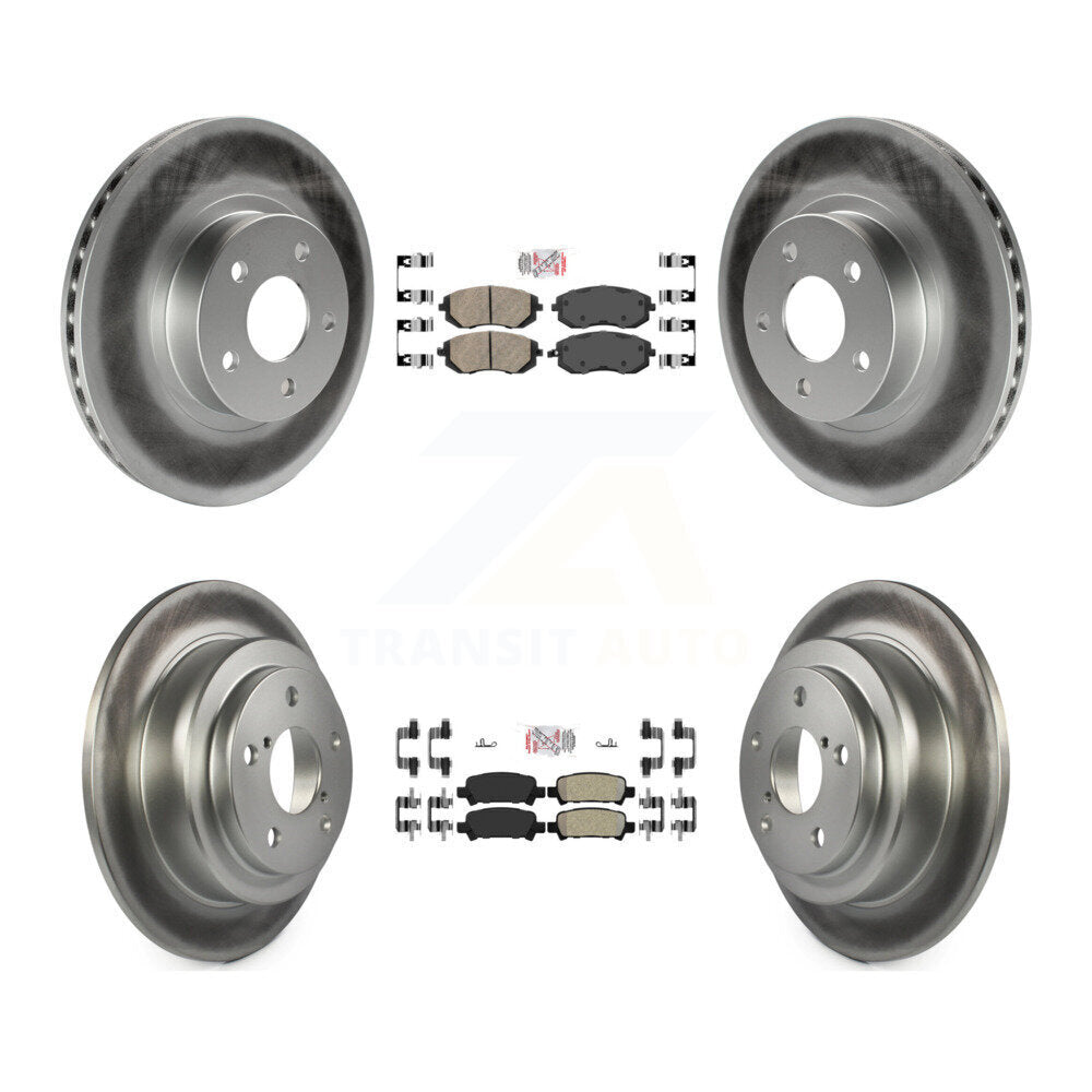 Disc Rotors and Ceramic (Front) & Semi-Metallic (Rear) Brake Pads Kit-KGA-103304 - Kit.bestparts.ca