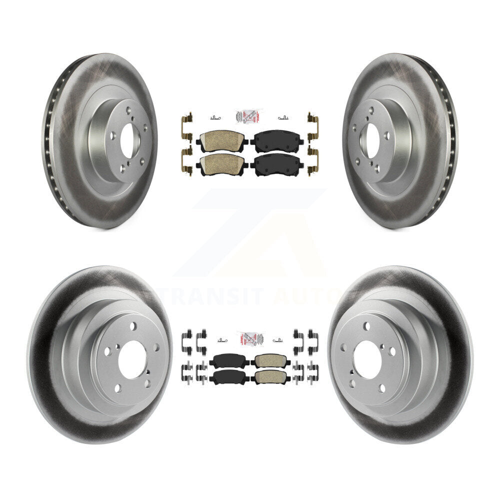 Disc Rotors and Ceramic (Front) & Semi-Metallic (Rear) Brake Pads Kit-KGA-103307 - Kit.bestparts.ca