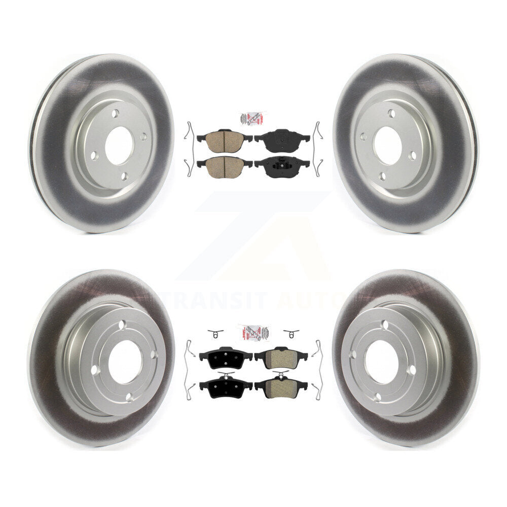 Disc Rotors and Ceramic (Front) & Semi-Metallic (Rear) Brake Pads Kit-KGA-104866 - Kit.bestparts.ca