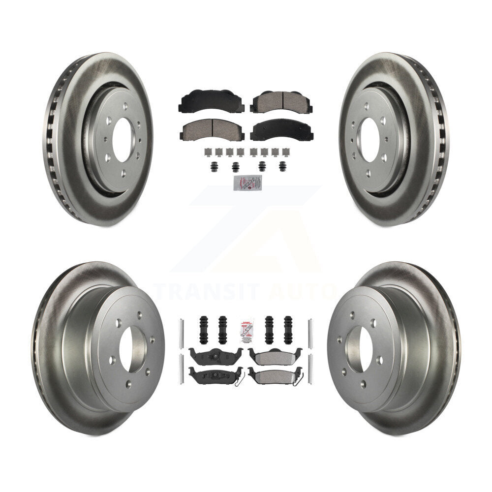 Disc Rotors and Ceramic (Front) & Semi-Metallic (Rear) Brake Pads Kit-KGA-105825 - Kit.bestparts.ca