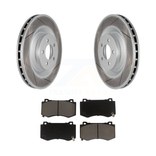 Coated Slotted Disc Rotors and Ceramic Brake Pads Kit-KGC-100126 - Kit.bestparts.ca