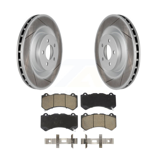 Coated Slotted Disc Rotors and Ceramic Brake Pads Kit-KGC-100131 - Kit.bestparts.ca