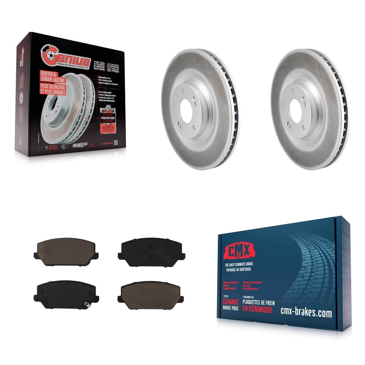 Disc Rotors and Ceramic Brake Pads Kit-KGC-102598 Kit.bestparts.ca
