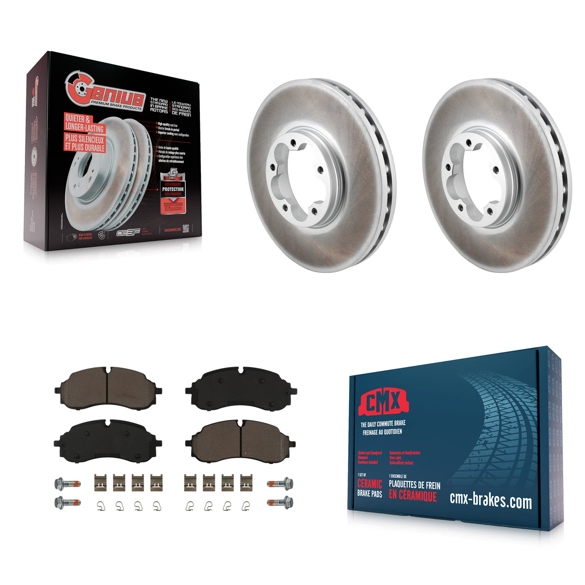 Disc Rotors and Ceramic Brake Pads Kit-KGC-102755