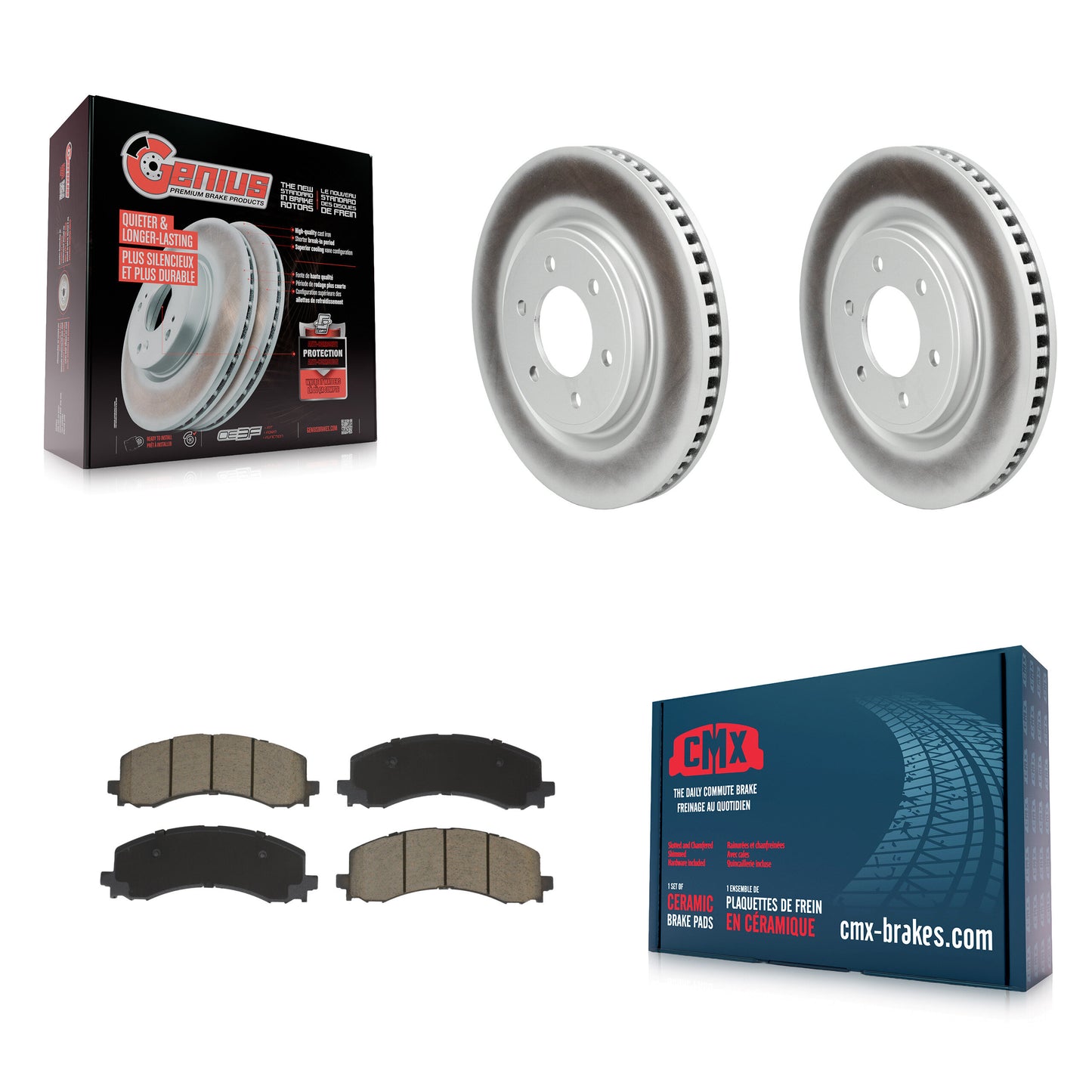 Disc Rotors and Ceramic Brake Pads Kit-KGC-102766 Kit.bestparts.ca
