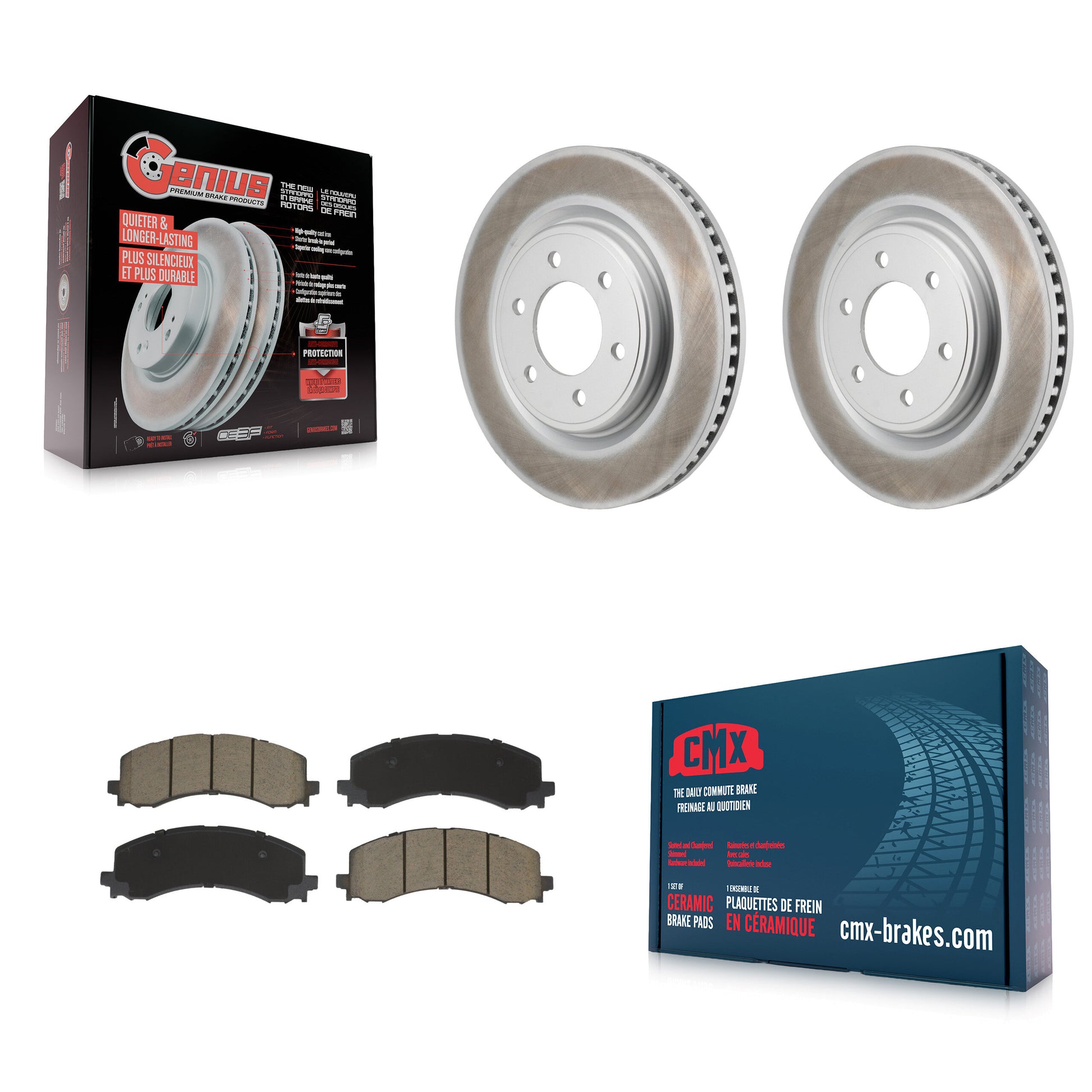 Disc Rotors and Ceramic Brake Pads Kit-KGC-102787