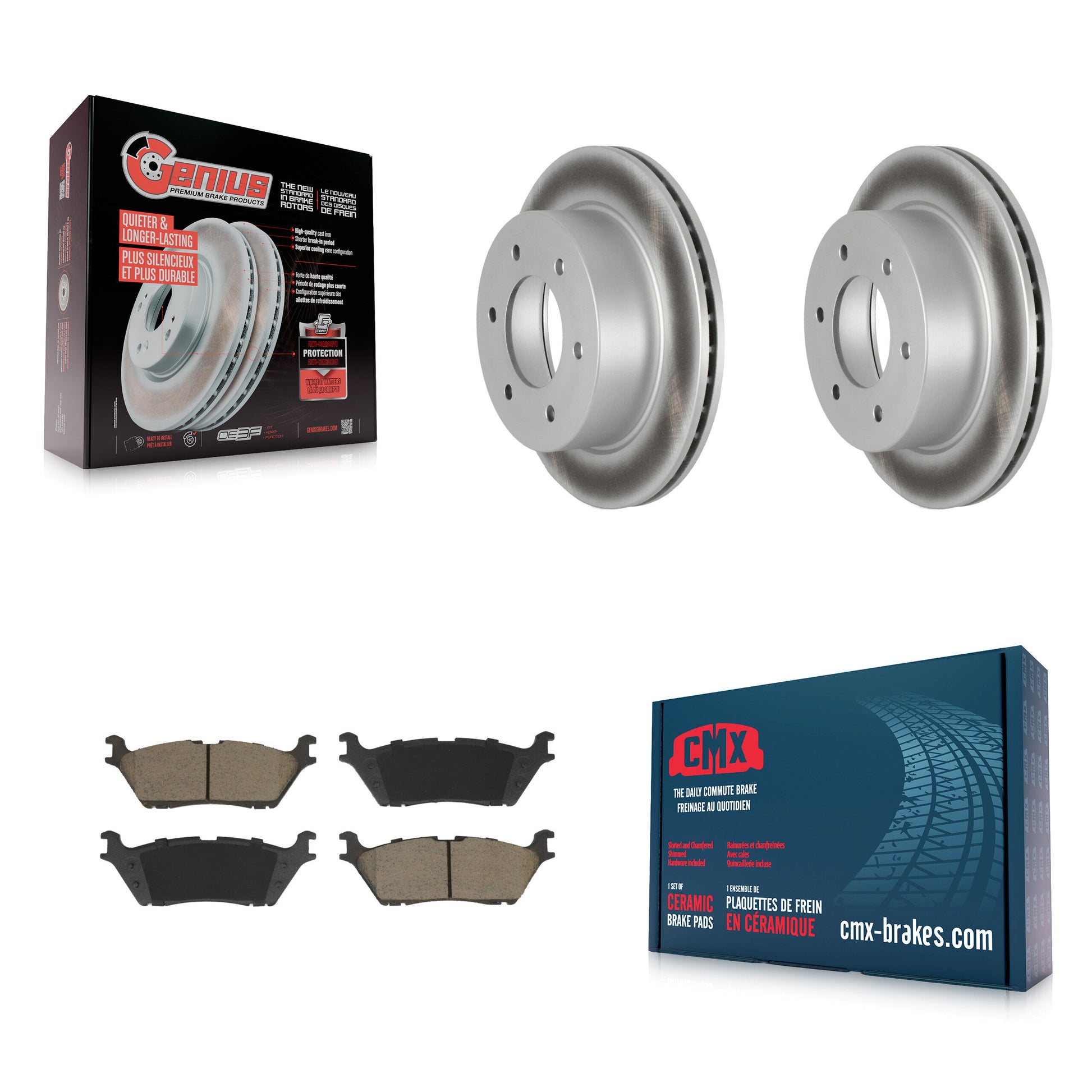 Disc Rotors and Ceramic Brake Pads Kit-KGC-102841