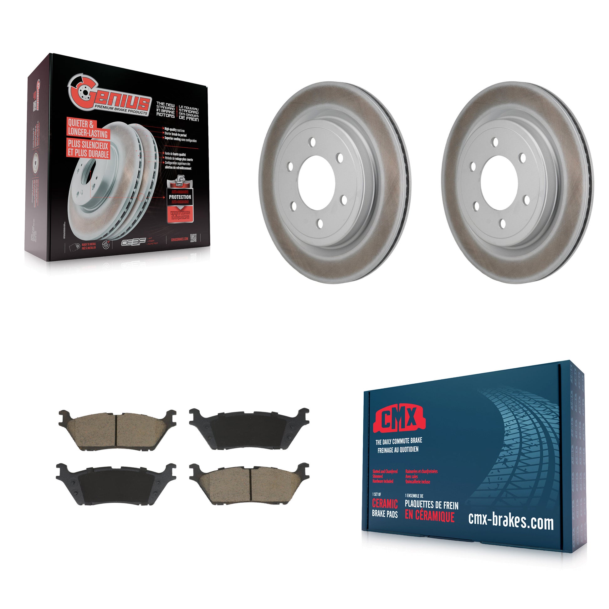 Disc Rotors and Ceramic Brake Pads Kit-KGC-102852