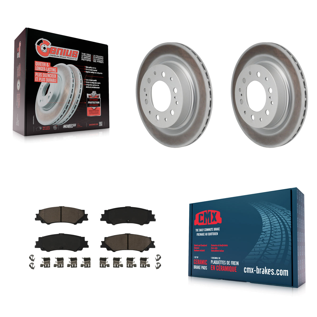 Disc Rotors and Ceramic Brake Pads Kit-KGC-102857