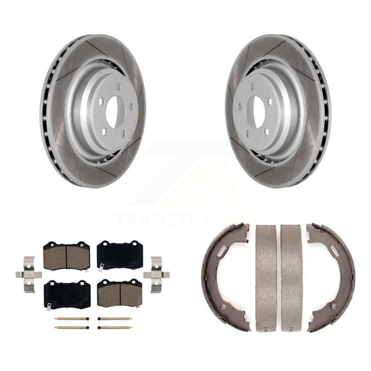 Coated Slotted Disc Rotors and Ceramic Brake Pads Kit-KGC-103204 - Kit.bestparts.ca