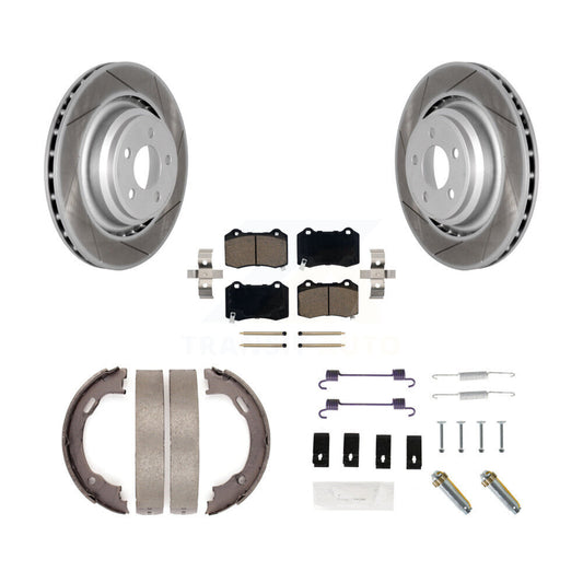Coated Slotted Disc Rotors and Ceramic Brake Pads Kit-KGC-103532 - Kit.bestparts.ca
