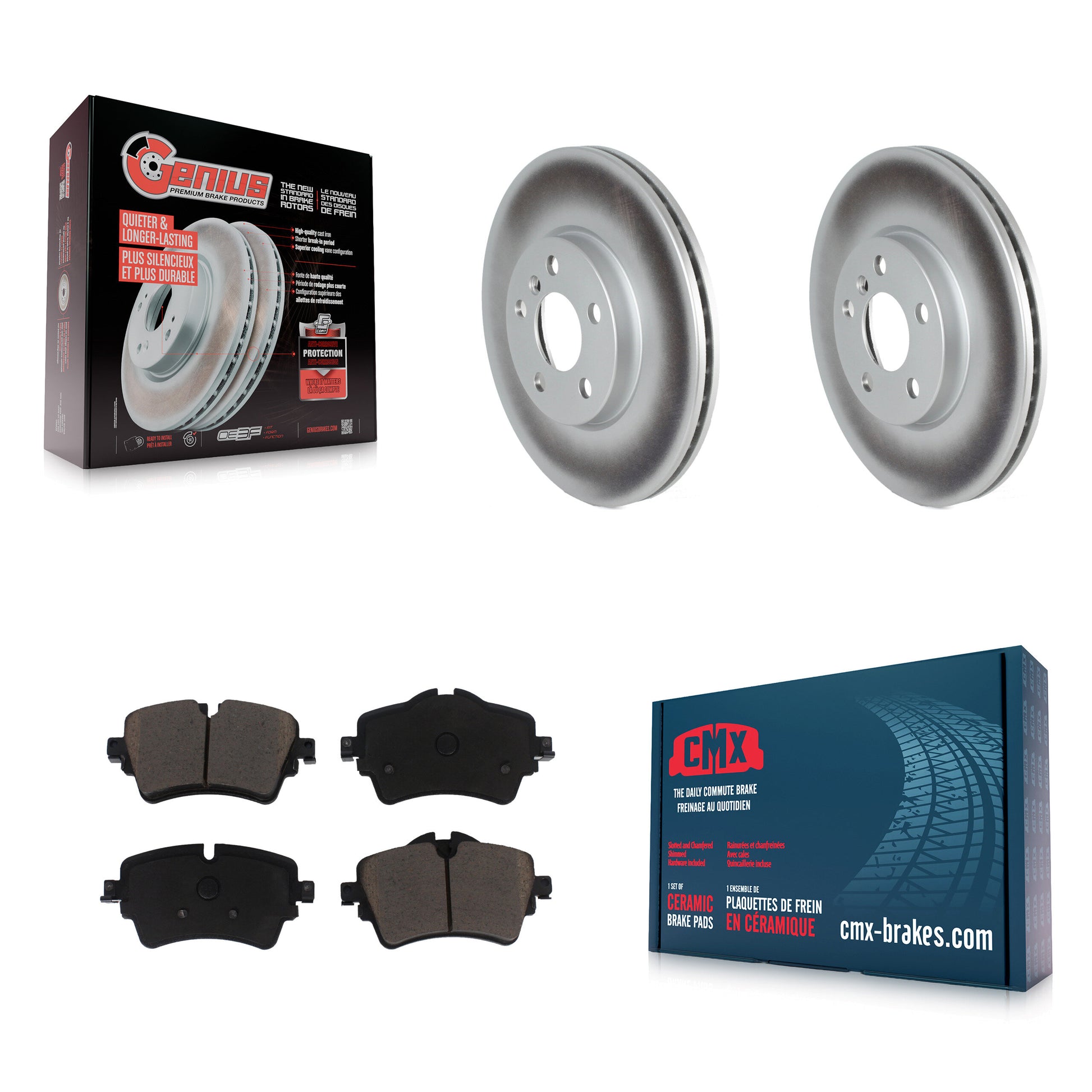 Disc Rotors and Ceramic Brake Pads Kit-KGC-103662