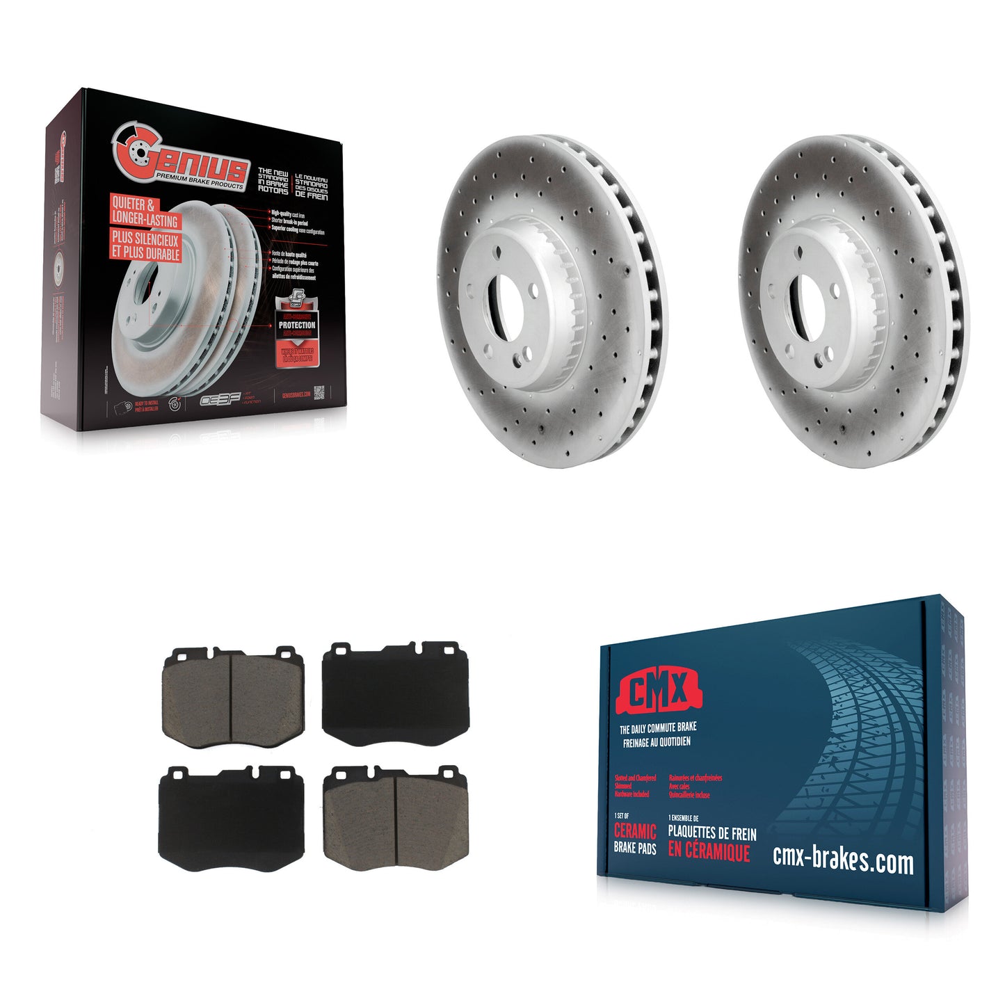 Disc Rotors and Ceramic Brake Pads Kit-KGC-103664 Kit.bestparts.ca