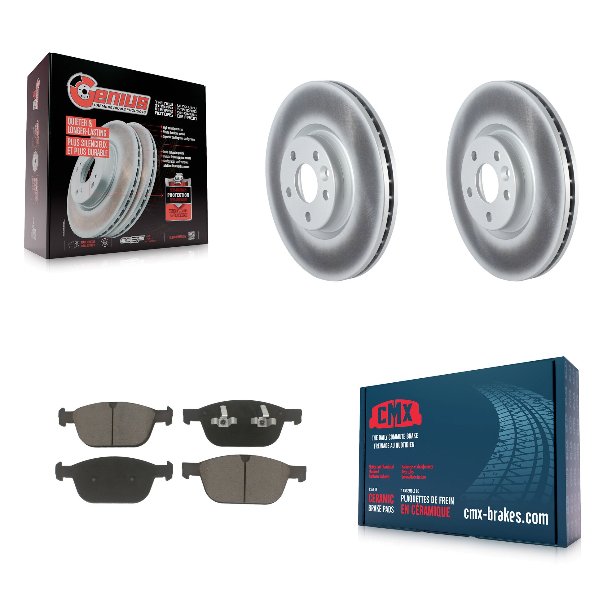 Disc Rotors and Ceramic Brake Pads Kit-KGC-103669