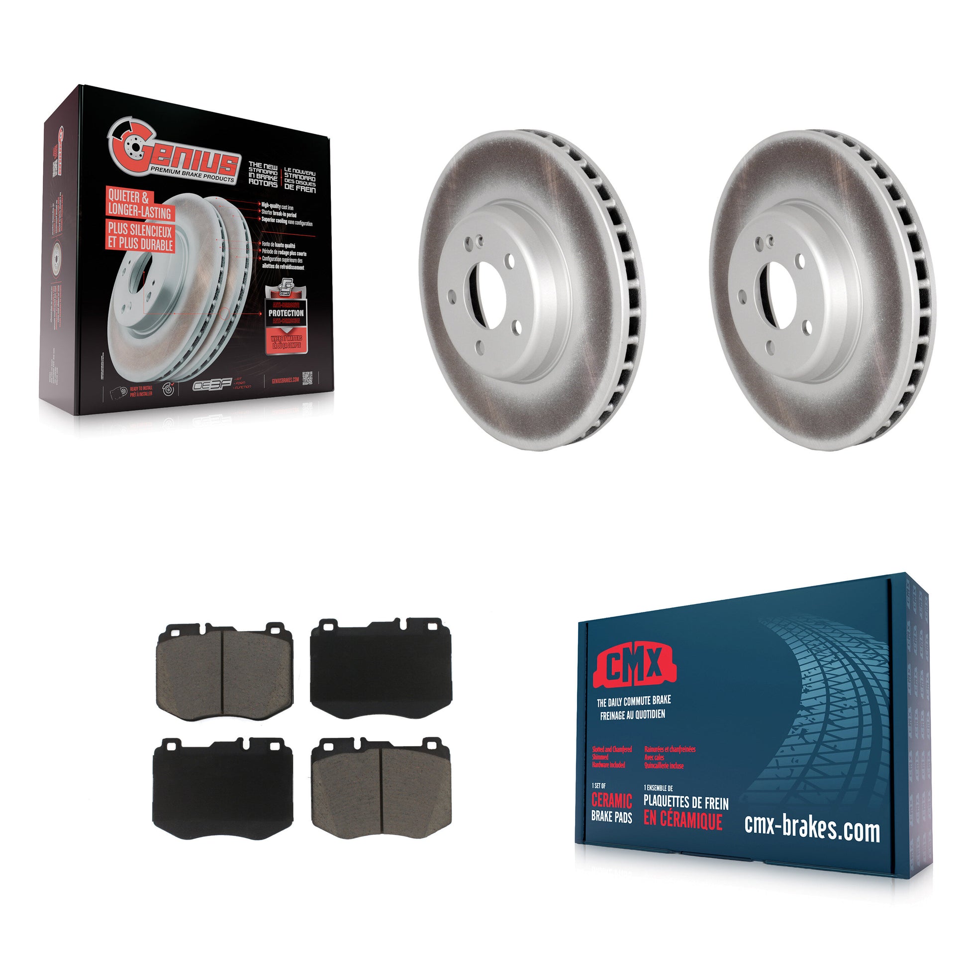 Disc Rotors and Ceramic Brake Pads Kit-KGC-103670