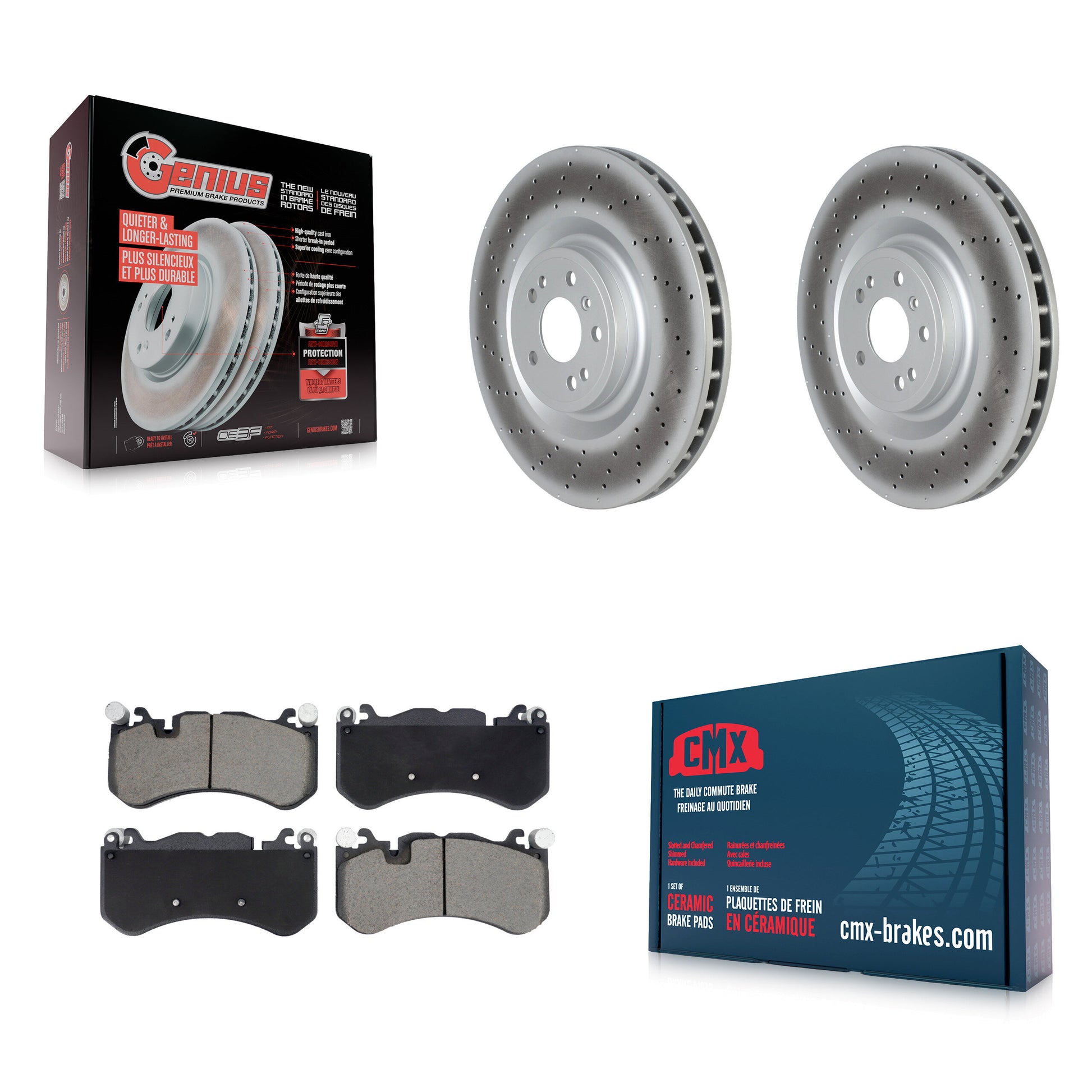 Disc Rotors and Ceramic Brake Pads Kit-KGC-103673