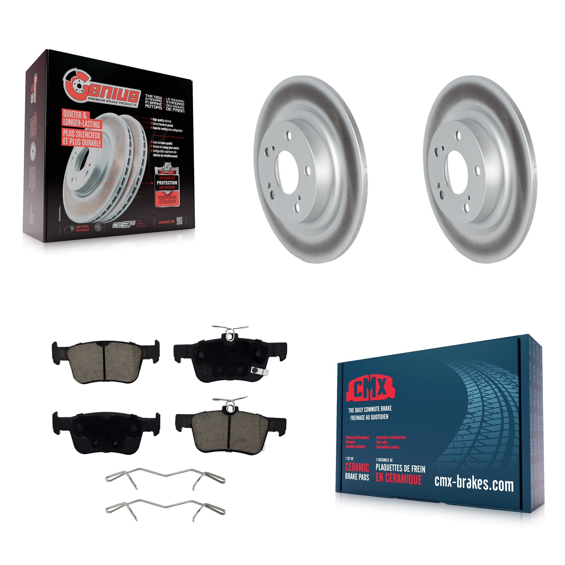Disc Rotors and Ceramic Brake Pads Kit-KGC-103682