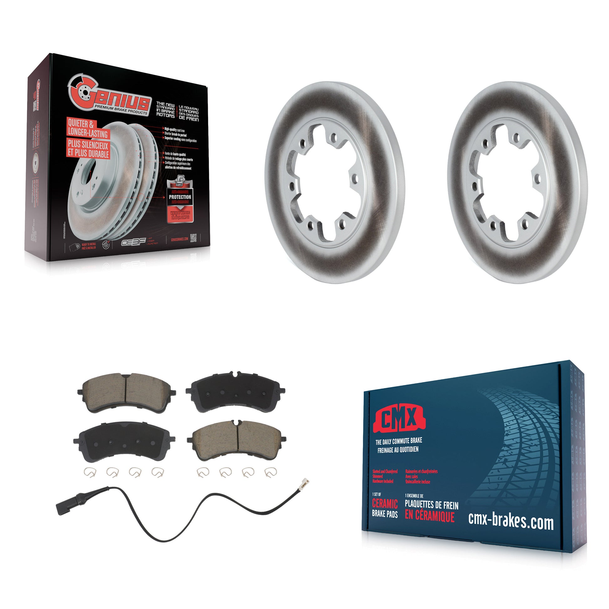 Disc Rotors and Ceramic Brake Pads Kit-KGC-103685