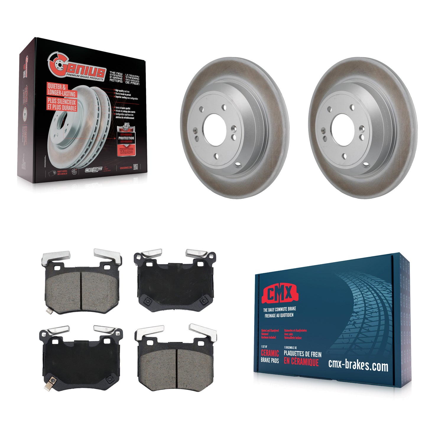 Disc Rotors and Ceramic Brake Pads Kit-KGC-103687 Kit.bestparts.ca