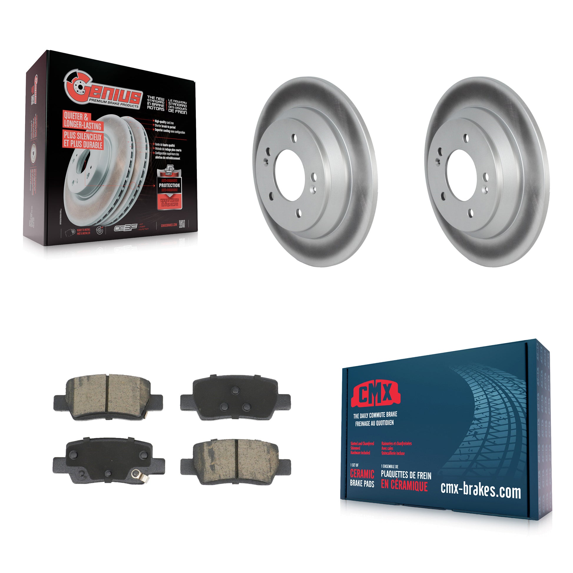 Disc Rotors and Ceramic Brake Pads Kit-KGC-103688