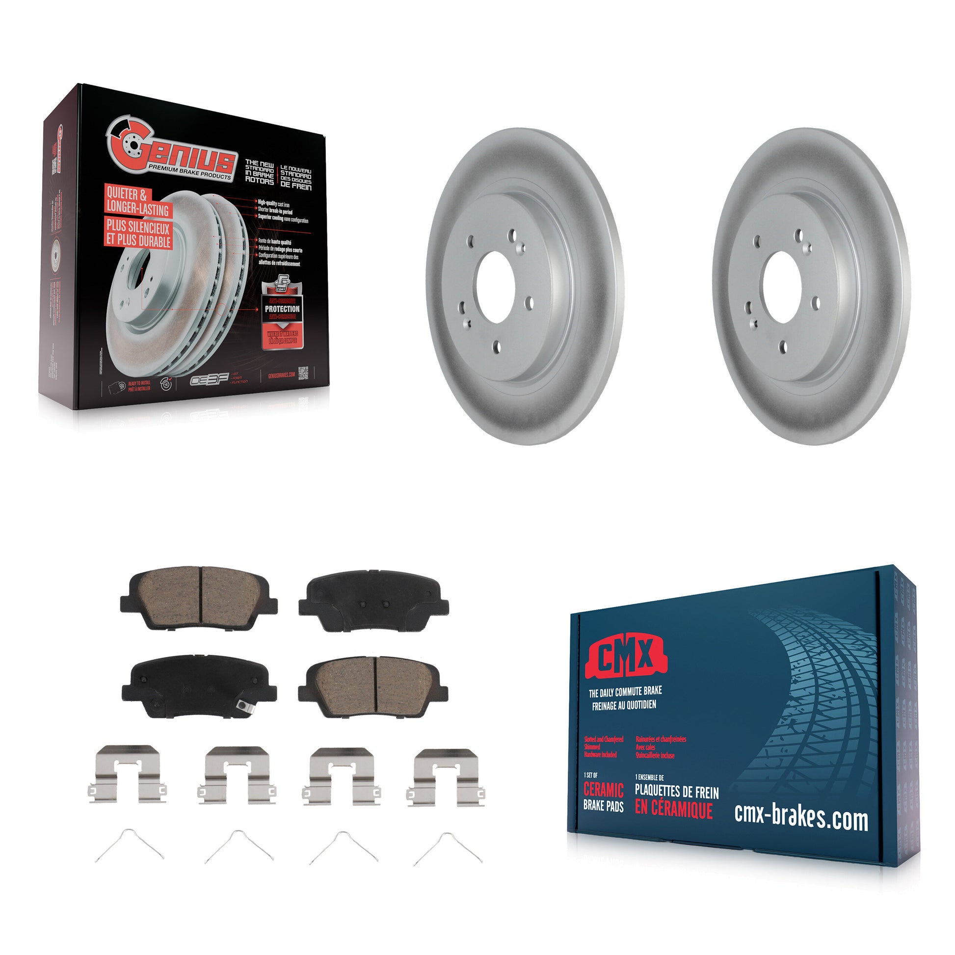 Disc Rotors and Ceramic Brake Pads Kit-KGC-103695
