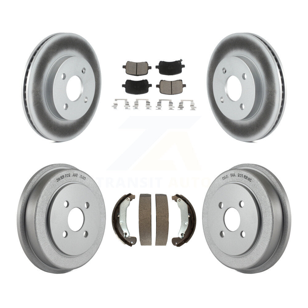 Coated Disc Rotors and Ceramic Brake Pads Kit-KGC-103802