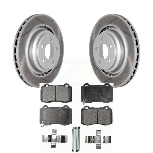 Coated Slotted Disc Rotors and Semi-Metallic Brake Pads Kit-KGF-101326 - Kit.bestparts.ca