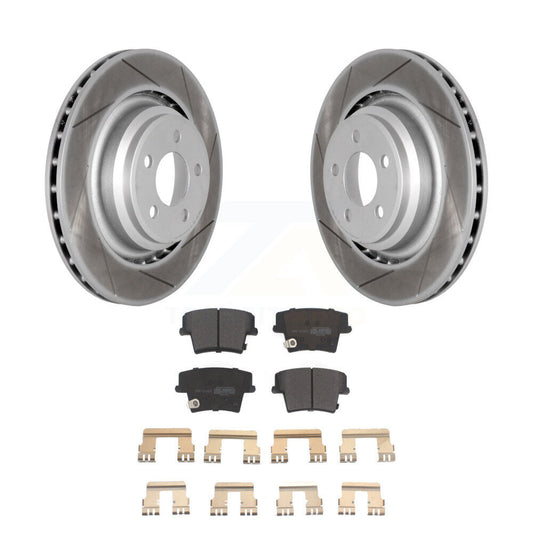 Coated Slotted Disc Rotors and Semi-Metallic Brake Pads Kit-KGF-101327 - Kit.bestparts.ca