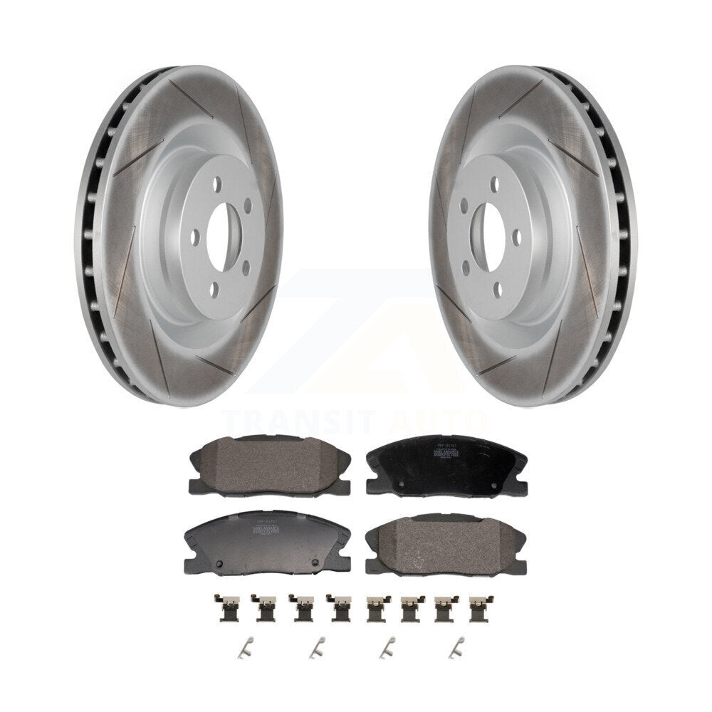 Coated Slotted Disc Rotors and Semi-Metallic Brake Pads Kit-KGF-103222 - Kit.bestparts.ca